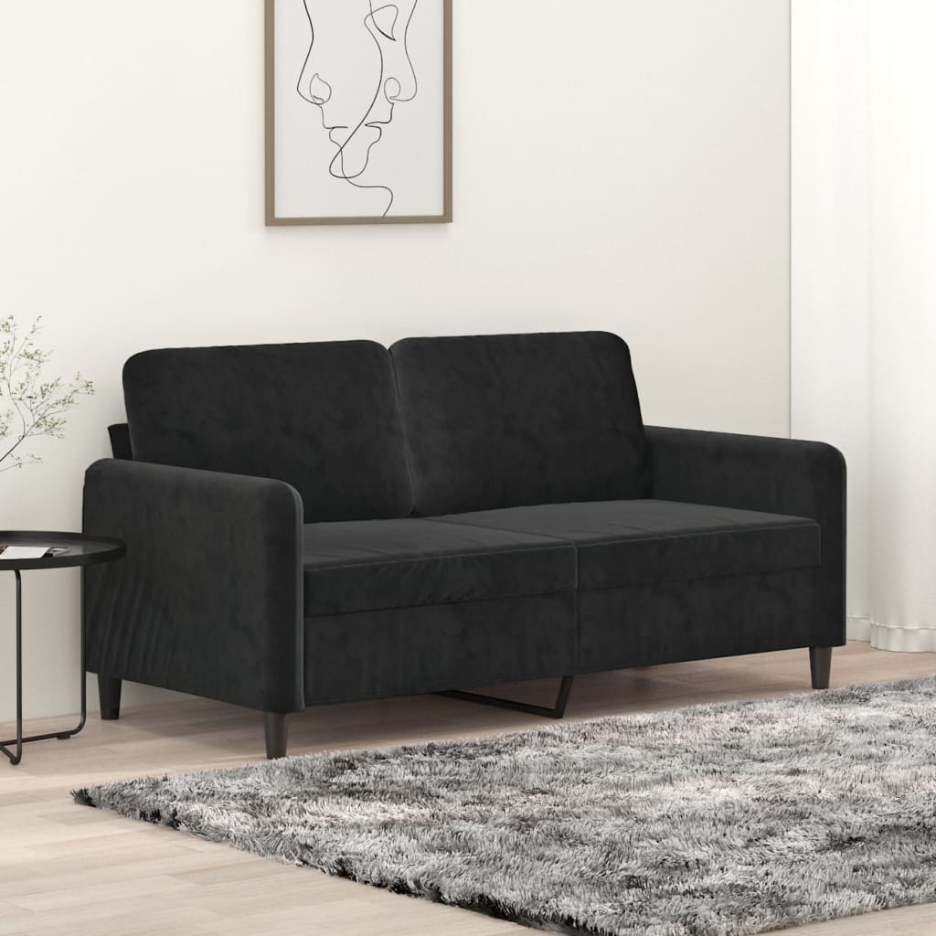 2-Sitzer-Sofa Schwarz 140 cm Samt kaufen