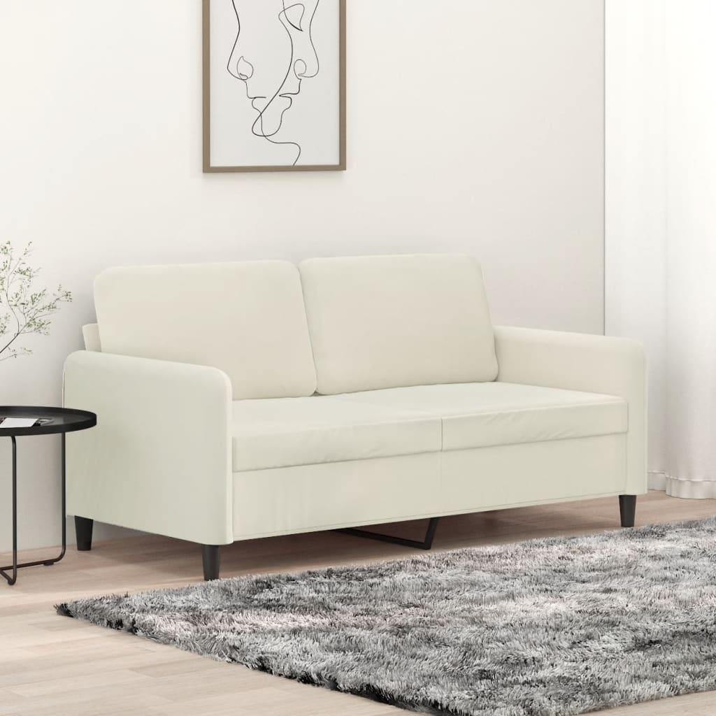 2-Sitzer-Sofa Creme 140 cm Samt kaufen