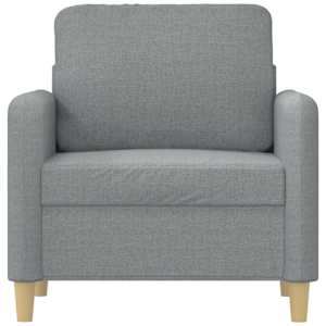 Křeslo světle šedé 60 cm textil - obrázek 3
