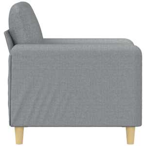 Křeslo světle šedé 60 cm textil - obrázek 4