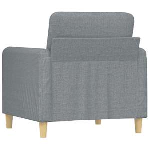 Křeslo světle šedé 60 cm textil - obrázek 5