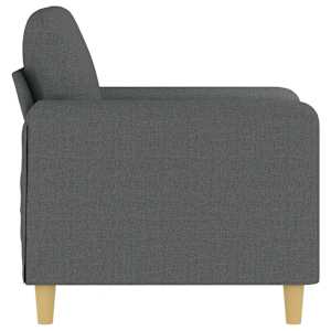 Křeslo tmavě šedé 60 cm textil - obrázek 4