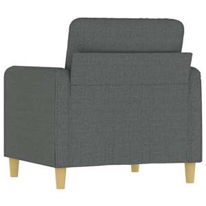 Křeslo tmavě šedé 60 cm textil - obrázek 5