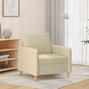 Křeslo krémové 60 cm textil - obrázek 1