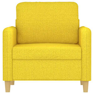 Křeslo světle žluté 60 cm textil - obrázek 3