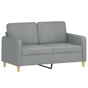 2místná pohovka světle šedá 120 cm textil - obrázek 2