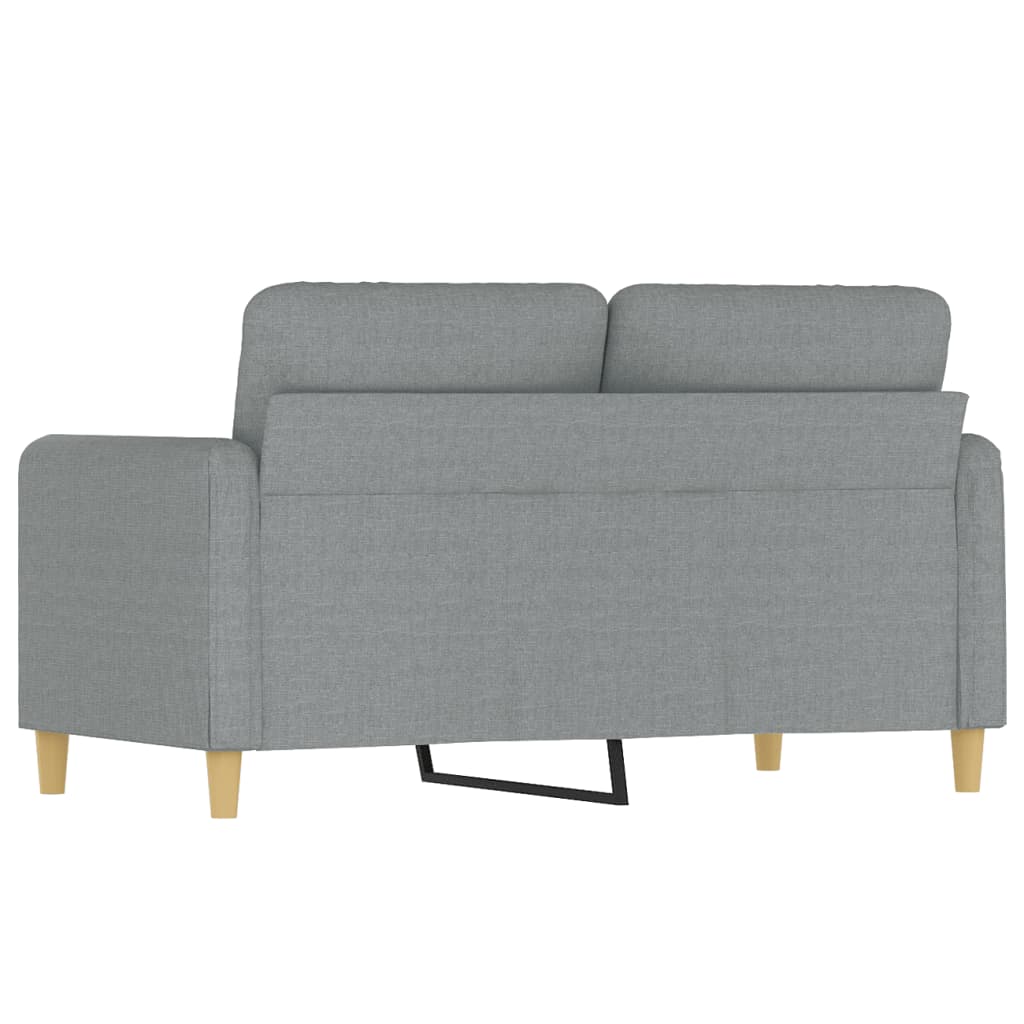 vidaXL Tweezitsbank 120 cm stof lichtgrijs grijs, foto 4