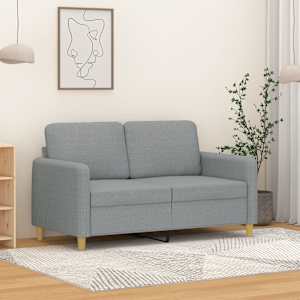 2místná pohovka světle šedá 120 cm textil - obrázek 1
