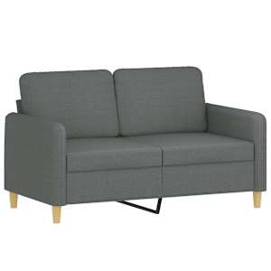 2místná pohovka tmavě šedá 120 cm textil - obrázek 2