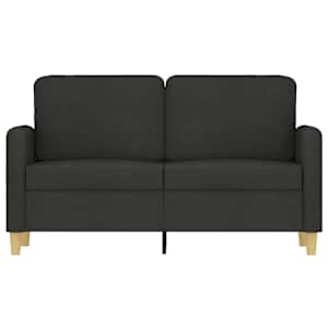2místná pohovka černá 120 cm textil - obrázek 3