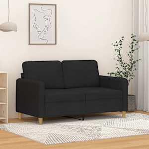 2místná pohovka černá 120 cm textil - obrázek 1