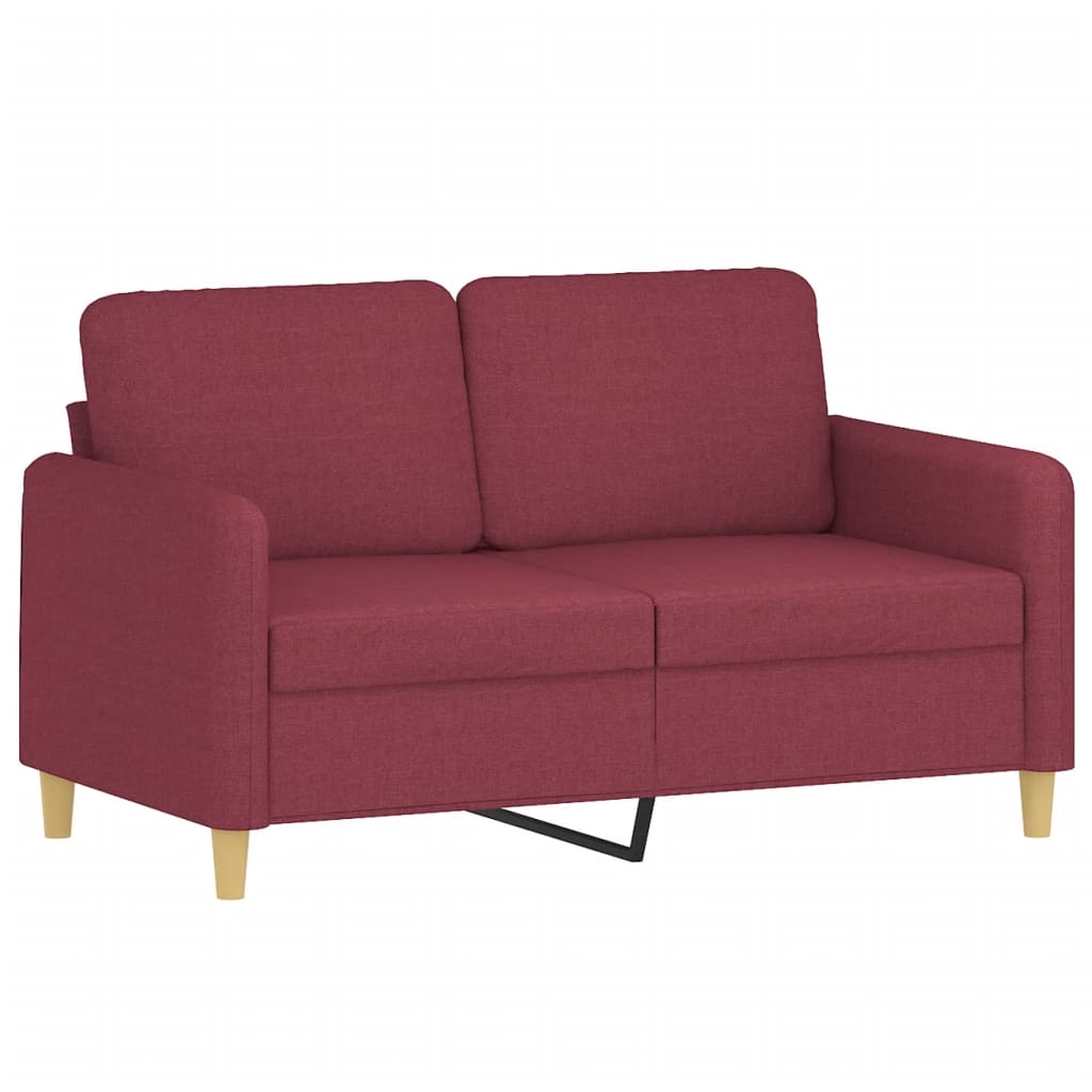 vidaXL Tweezitsbank 120 cm stof wijnrood, foto 3