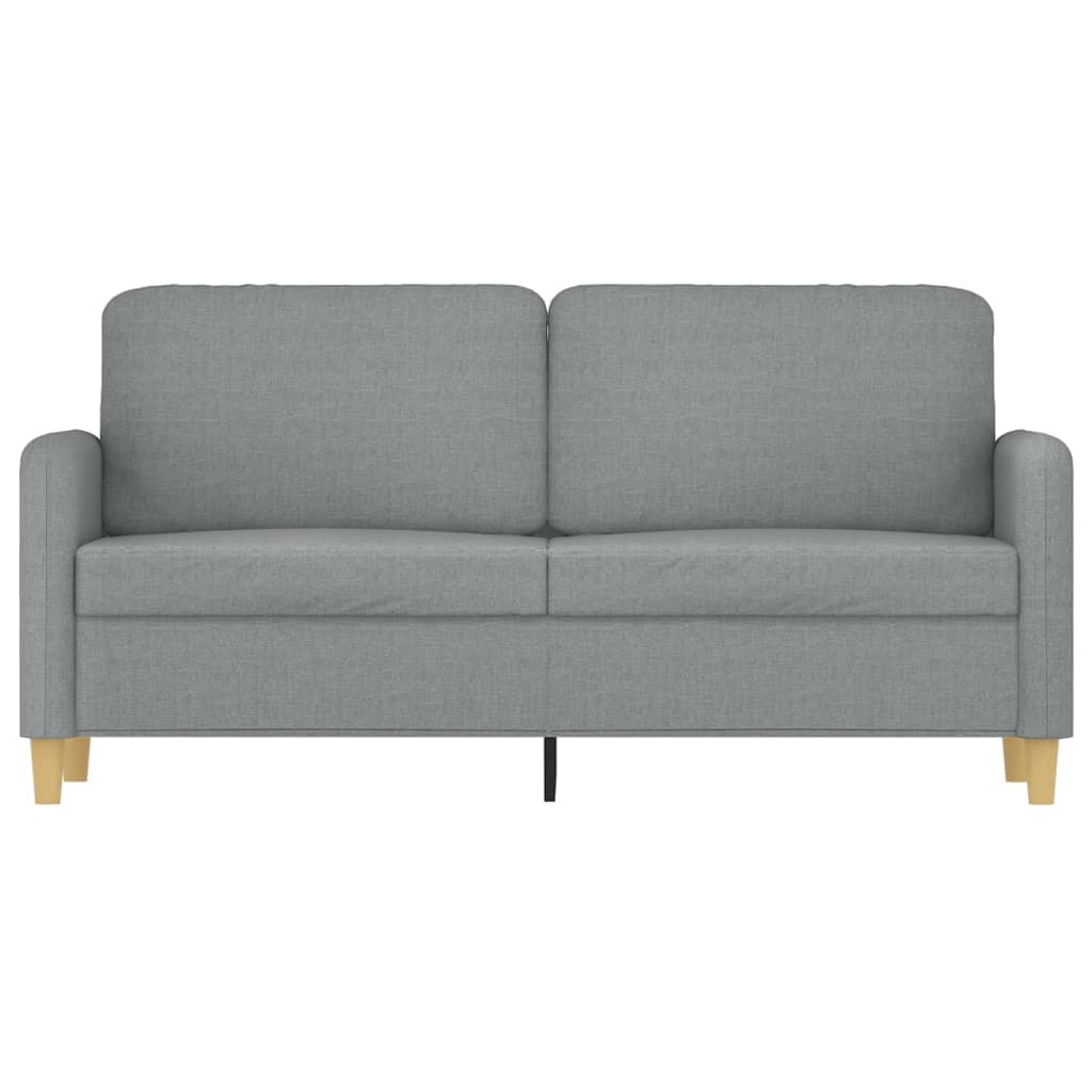 vidaXL Tweezitsbank 140 cm stof lichtgrijs grijs, foto 2