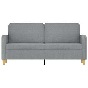 2místná pohovka světle šedá 140 cm textil - obrázek 3