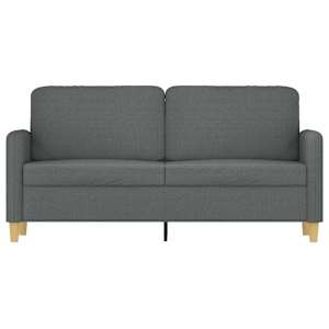 2místná pohovka tmavě šedá 140 cm textil - obrázek 3