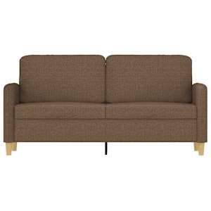 2místná pohovka hnědá 140 cm textil - obrázek 3