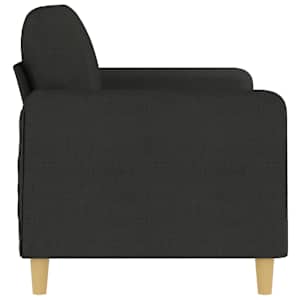 2místná pohovka černá 140 cm textil - obrázek 4