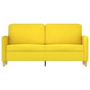 2místná pohovka světle žlutá 140 cm textil - obrázek 3