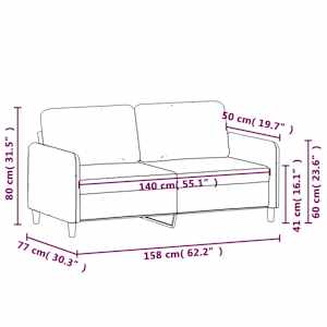 2místná pohovka světle žlutá 140 cm textil - obrázek 8