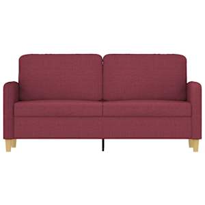 vidaXL Canap&eacute; &agrave; 2 places Rouge bordeaux 140 cm Tissu
