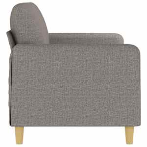 2místná pohovka taupe 140 cm textil - obrázek 4