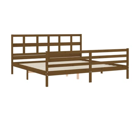 vidaXL Bed Frame without Mattress Honey Brown 200x200 cm Solid Wood