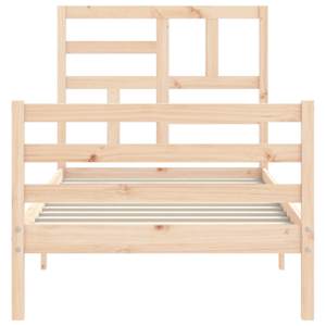 Rám postele s čelem 100 x 200 cm masivní dřevo - obrázek 6