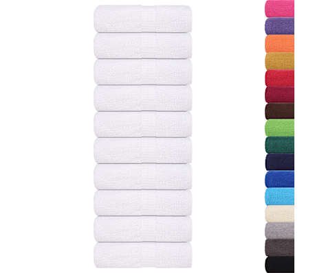 vidaXL Prosoape de baie 10 buc. FROGN Alb 30x30 cm 100% bumbac