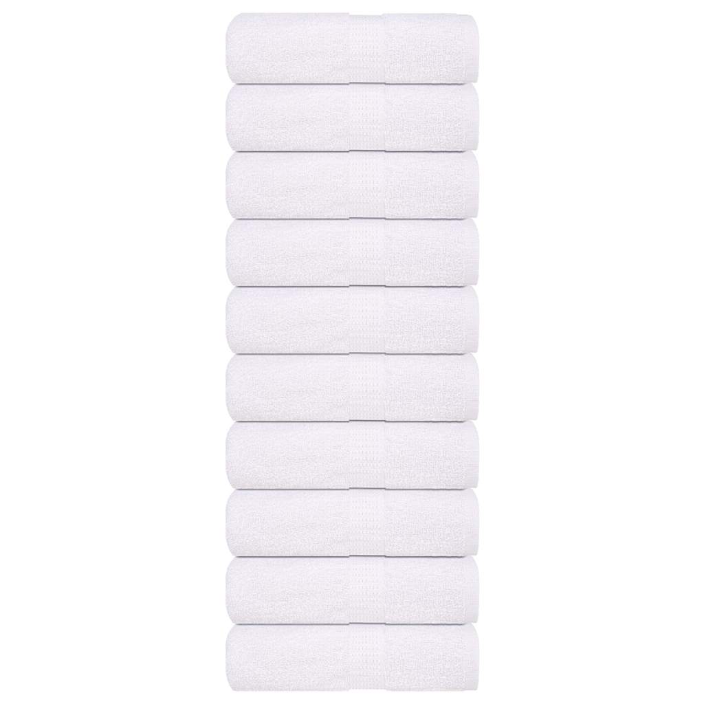 vidaXL Ručníky pro hosty FROGN 10 ks bílé 30x50 cm 360 g/m²
