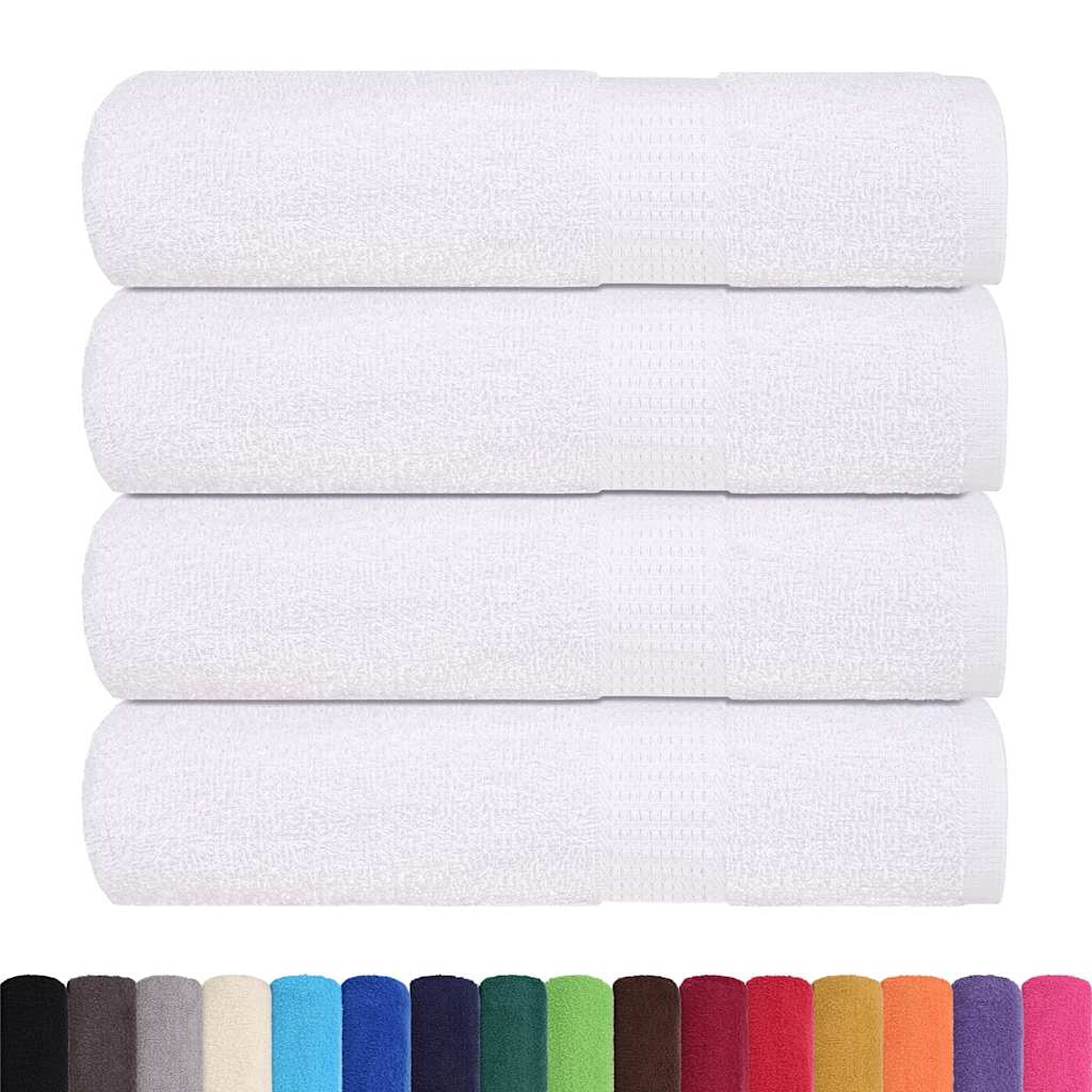 vidaXL Handdoeken 4 st 50x100 cm 360 g/m² 100% katoen wit afbeelding