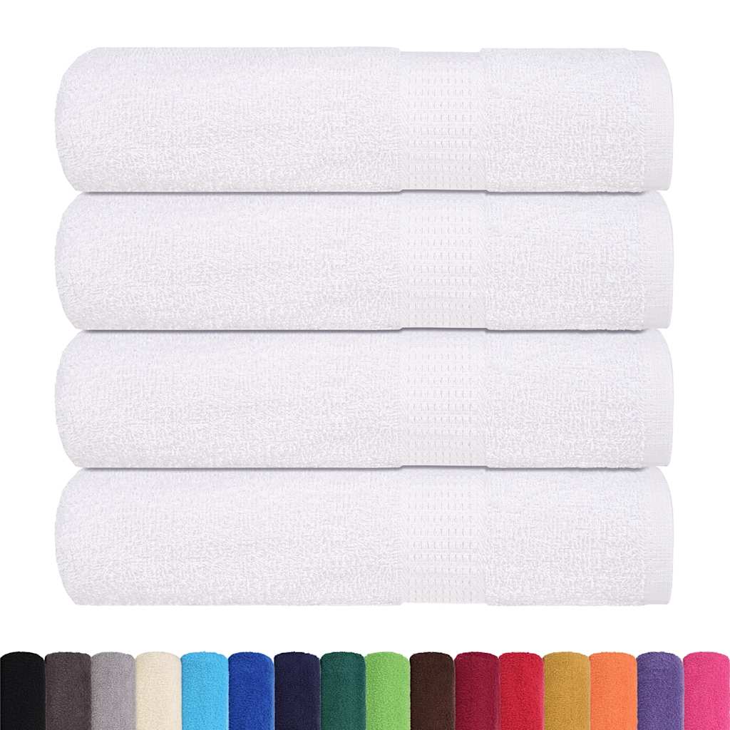 vidaXL Prosoape de baie 4 buc alb 100x150 cm 360 g/m² 100% bumbac