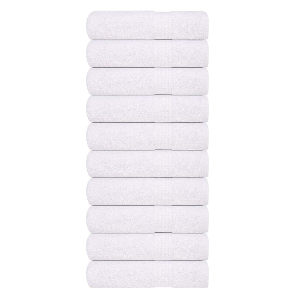 vidaXL Ručníky FROGN 10 ks bílé 100x150 cm 360 g/m²