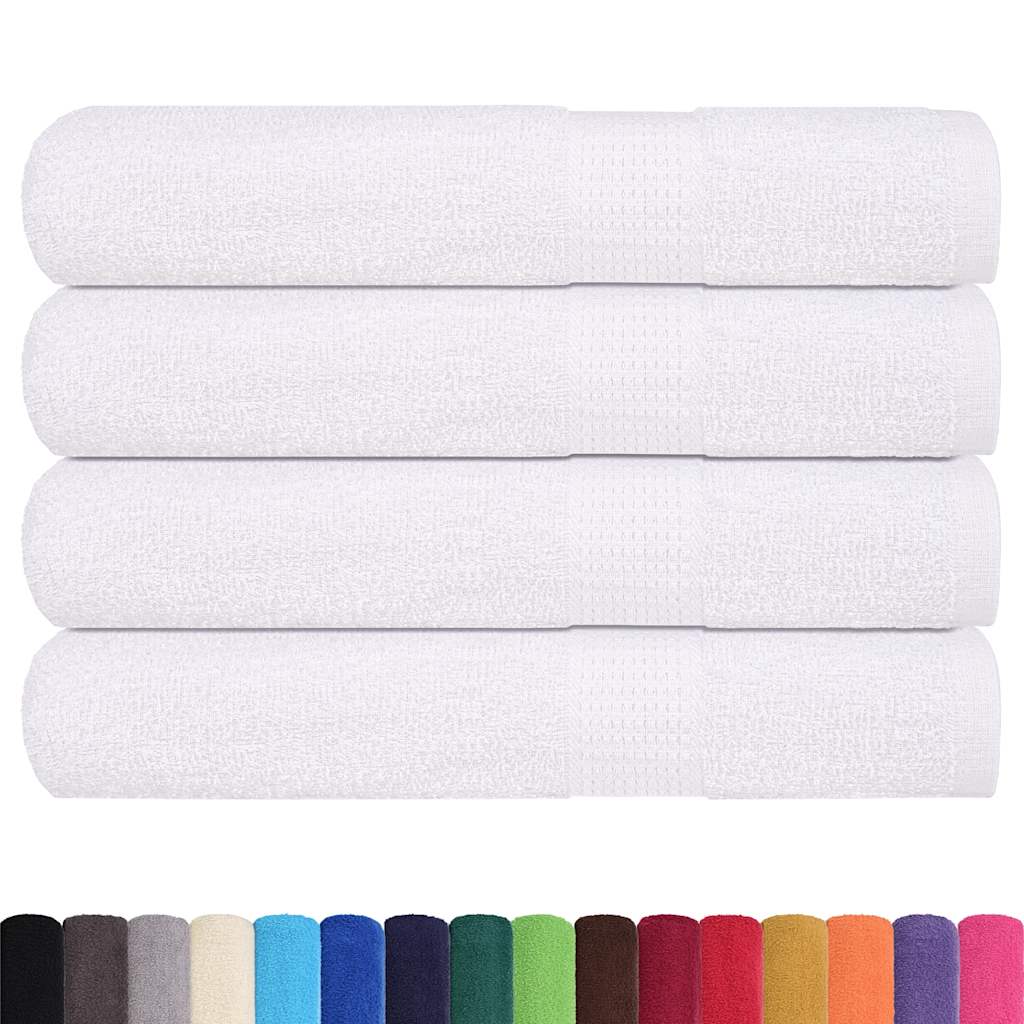 vidaXL Saunahanddoeken 4 st 80x200 cm 360 g/m² 100% katoen wit afbeelding