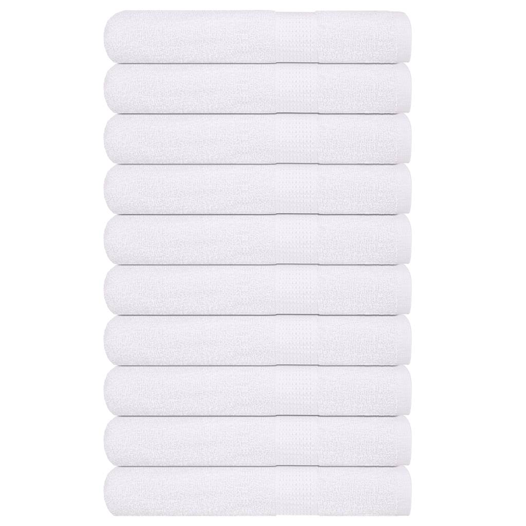 Towels 10 pcs White 100x200 cm 360 gsm 100 Cotton