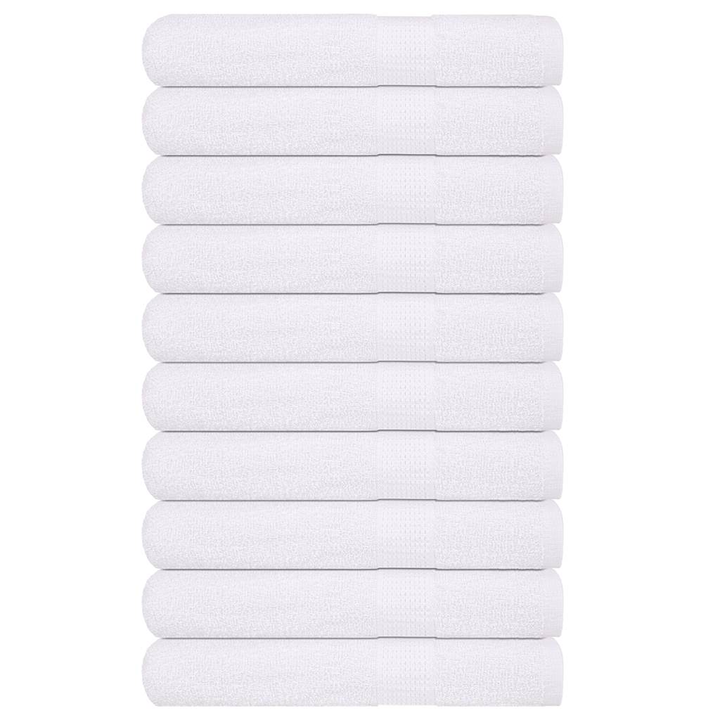 vidaXL Handdukar FROGN 10 st vit 100x200 cm 360 gsm