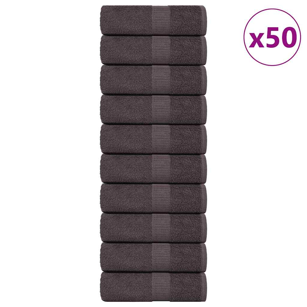 vidaXL Waschlappen 50 Stk. Anthrazit 15x21 cm 360 g/m² 100% Baumwolle