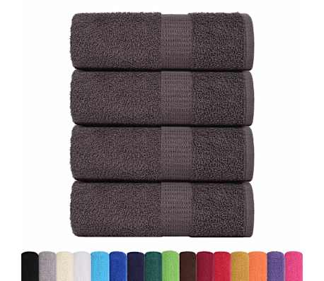 vidaXL Washandjes FROGN 4 st 30x30 cm 360 g/m&sup2; antraciet