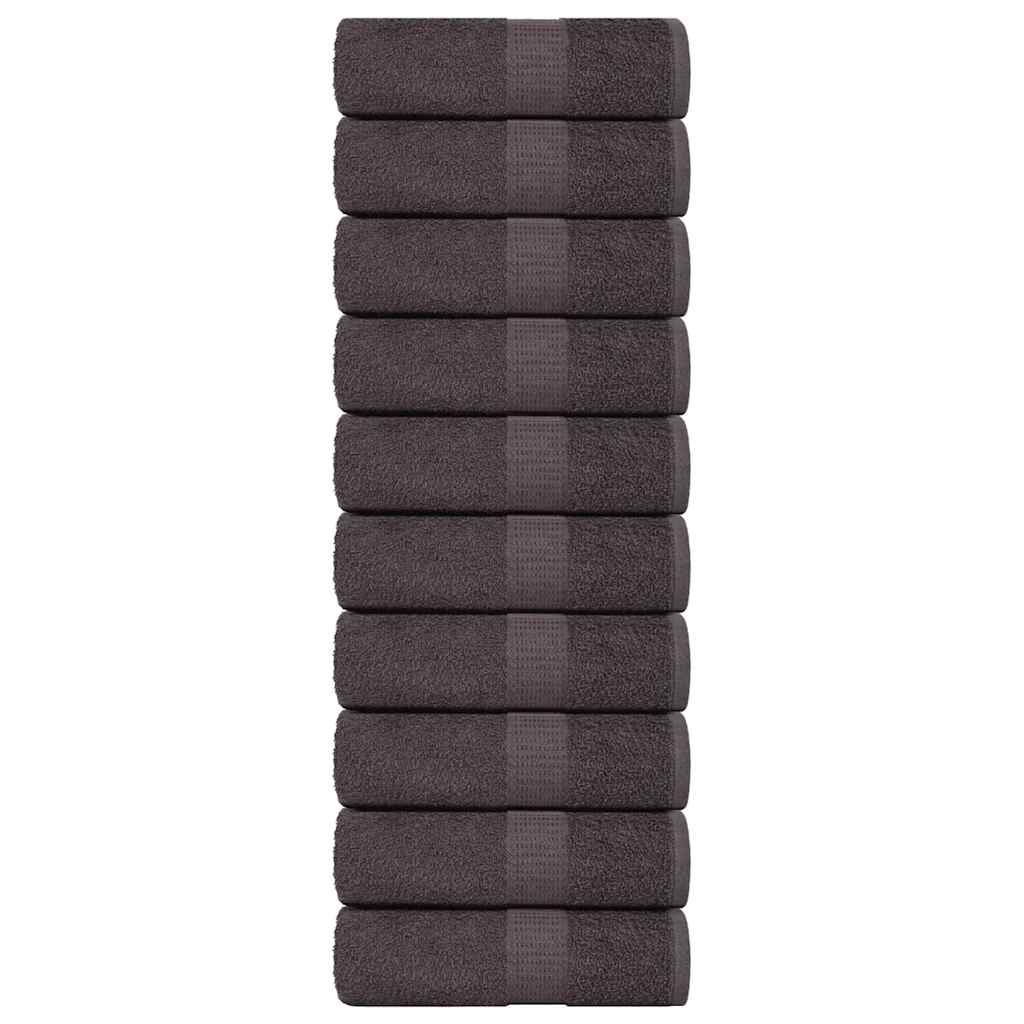 vidaXL Ručníky FROGN 10 ks antracitové 30x30 cm 360 g/m²