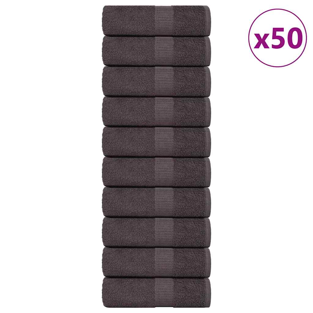 vidaXL Prosoape pentru oaspeți 50 buc Antracit 360 g/m² 100% bumbac