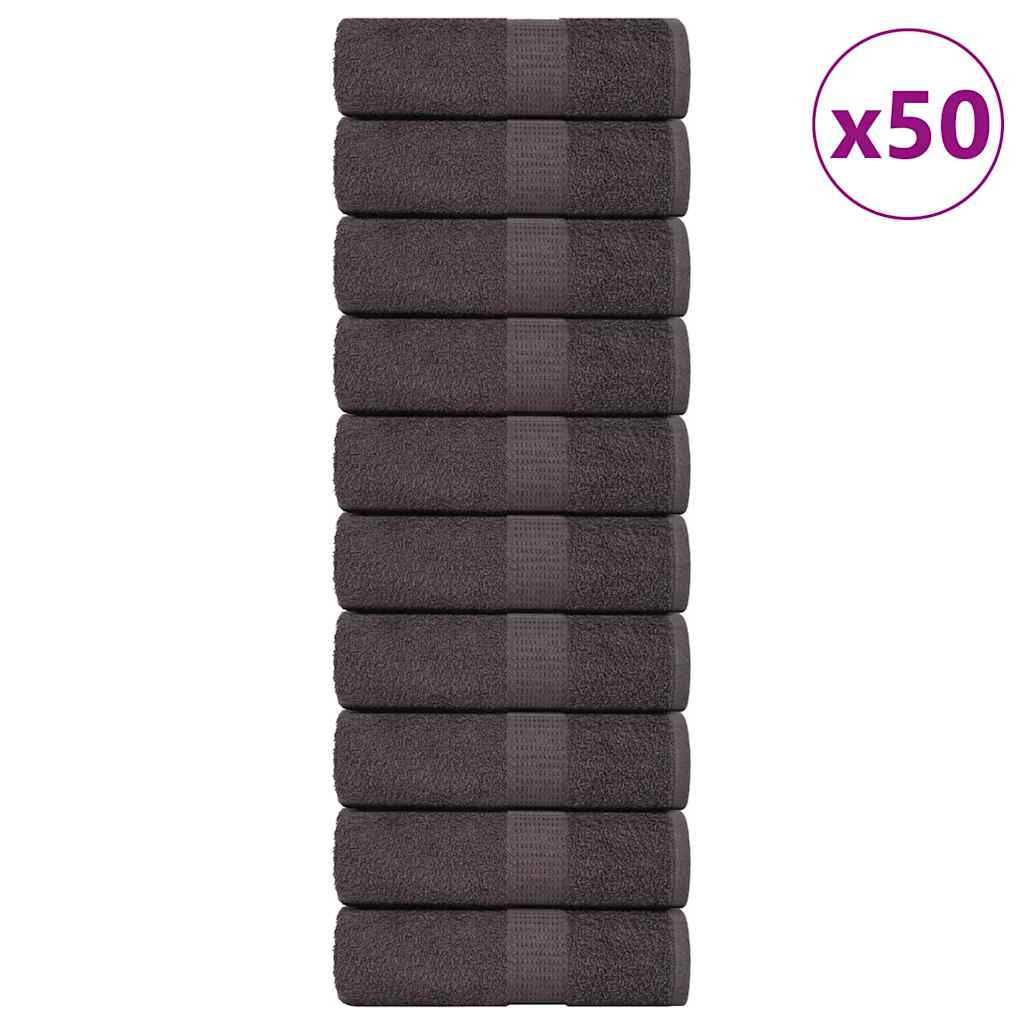 vidaXL Ručníky pro hosty FROGN 50 ks antracitové 30x50 cm 360 g/m²