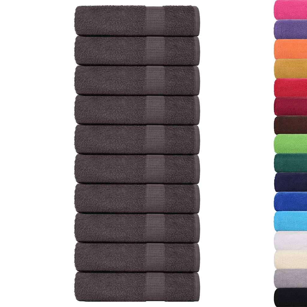 vidaXL Osušky 10 ks antracitový 70x140 cm 360 g/m2 100 % bavlna