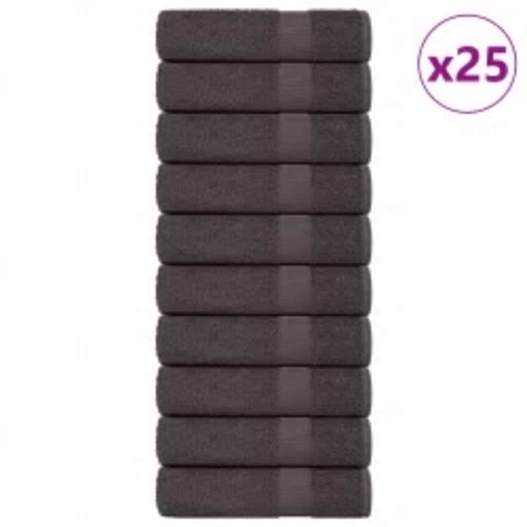 vidaXL Sprchové ručníky 25 ks antracitová 70x140cm 360g/m² 100% bavlna
