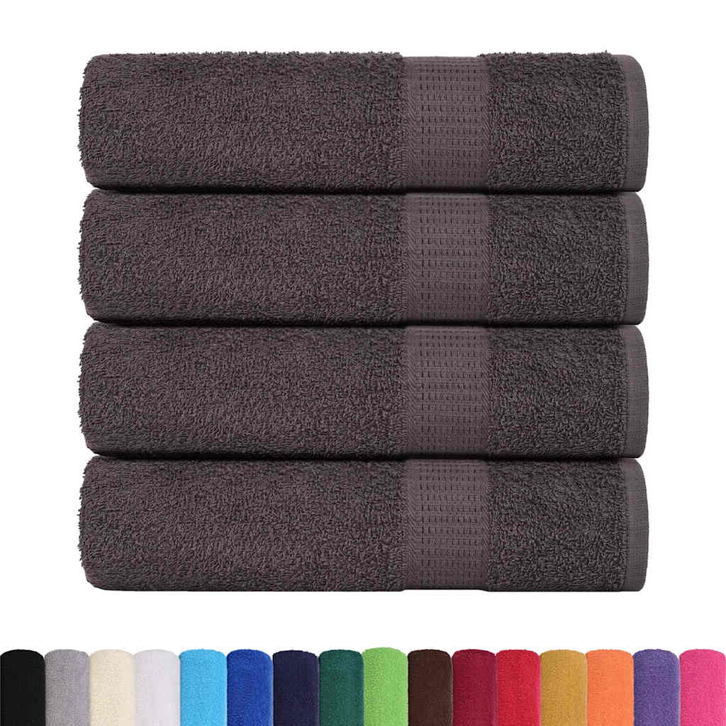 vidaXL Prosoape de baie 4 buc Antracit 100x150 cm 360 g/m² 100% bumbac