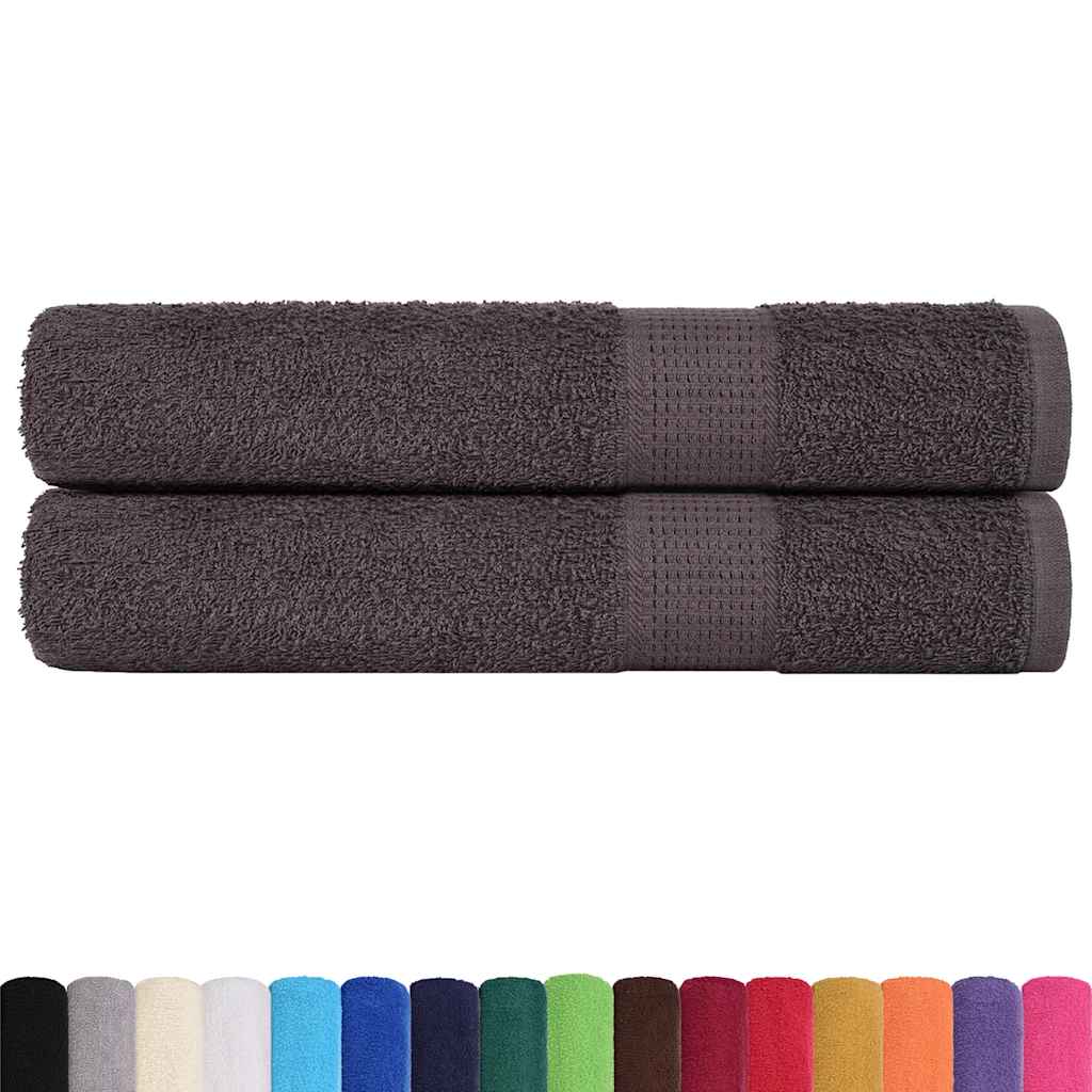 vidaXL Uteráky 2 ks antracitový 100x200 cm 360 g/m2 100 % bavlna