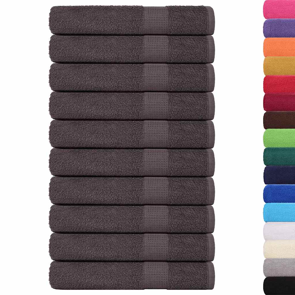vidaXL Handdoeken 25 st 100x200cm 360g/m² 100% katoen antracietkleurig afbeelding