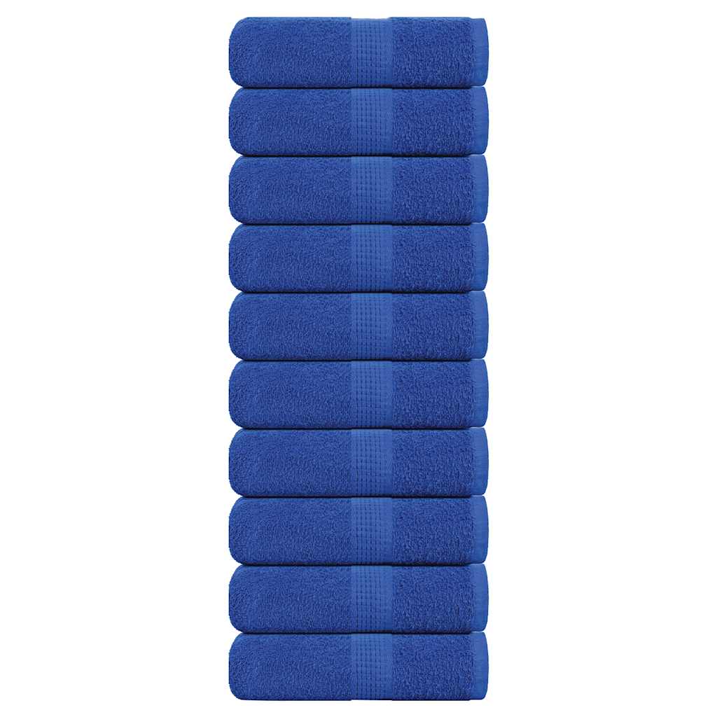 vidaXL Seiftücher 10 Stk. Blau 30x30 cm 360 g/m² 100% Baumwolle