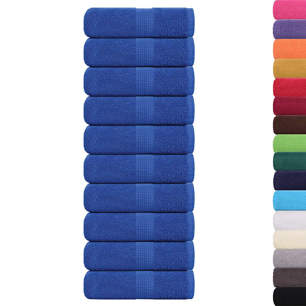 vidaXL Zeepdoekjes 10 st 30x30 cm 360 g/m² 100% katoen blauw afbeelding