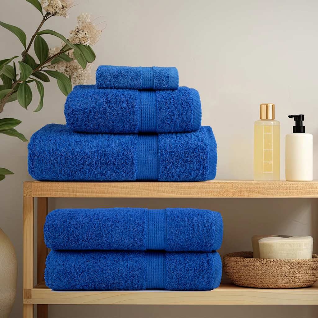 Thumbnail - vidaXL Duschtücher 4 Stk. Blau 70x140 cm 360 g/m² 100% Baumwolle