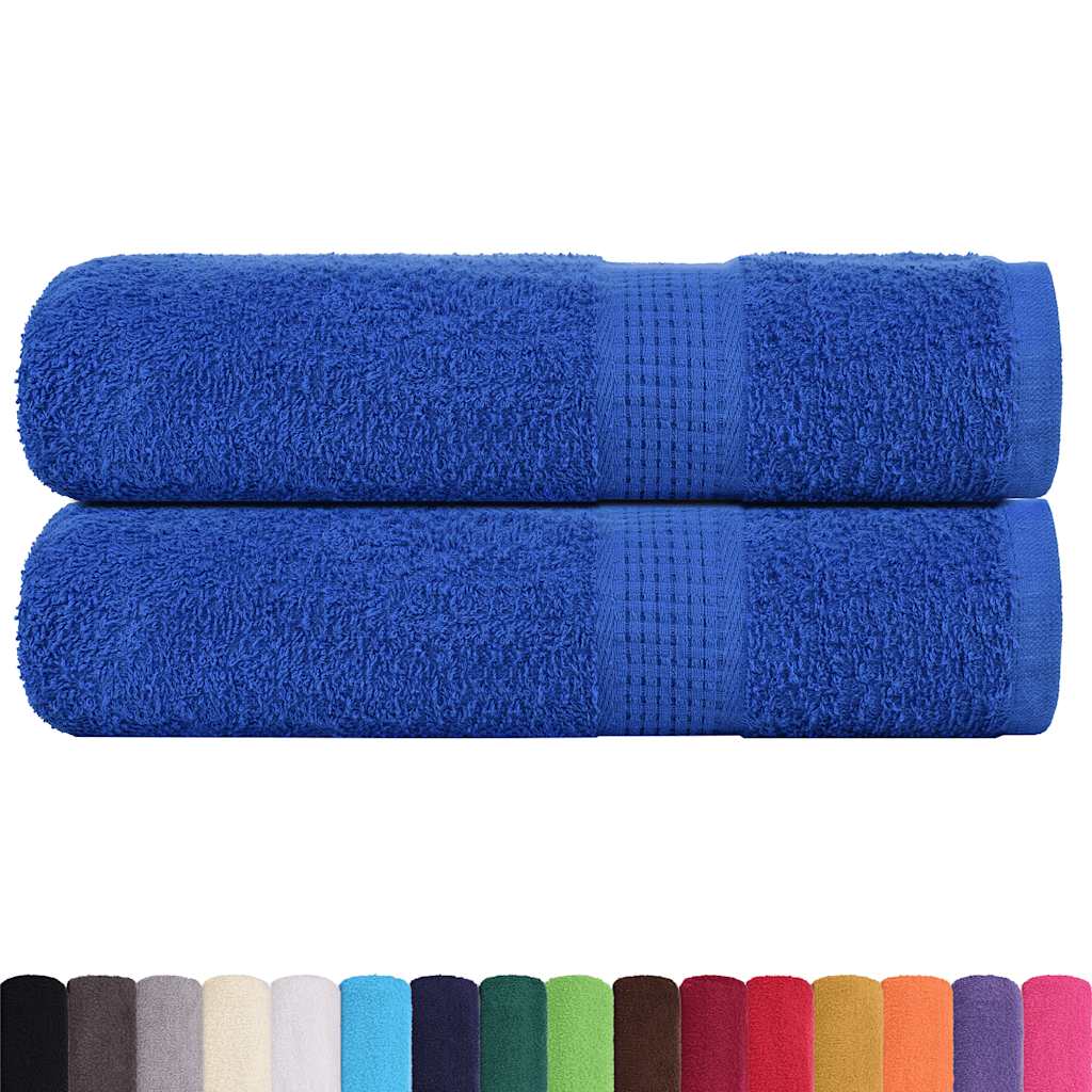 vidaXL Badhanddoeken 2 st 100x150 cm 360 g/m² 100% katoen blauw afbeelding