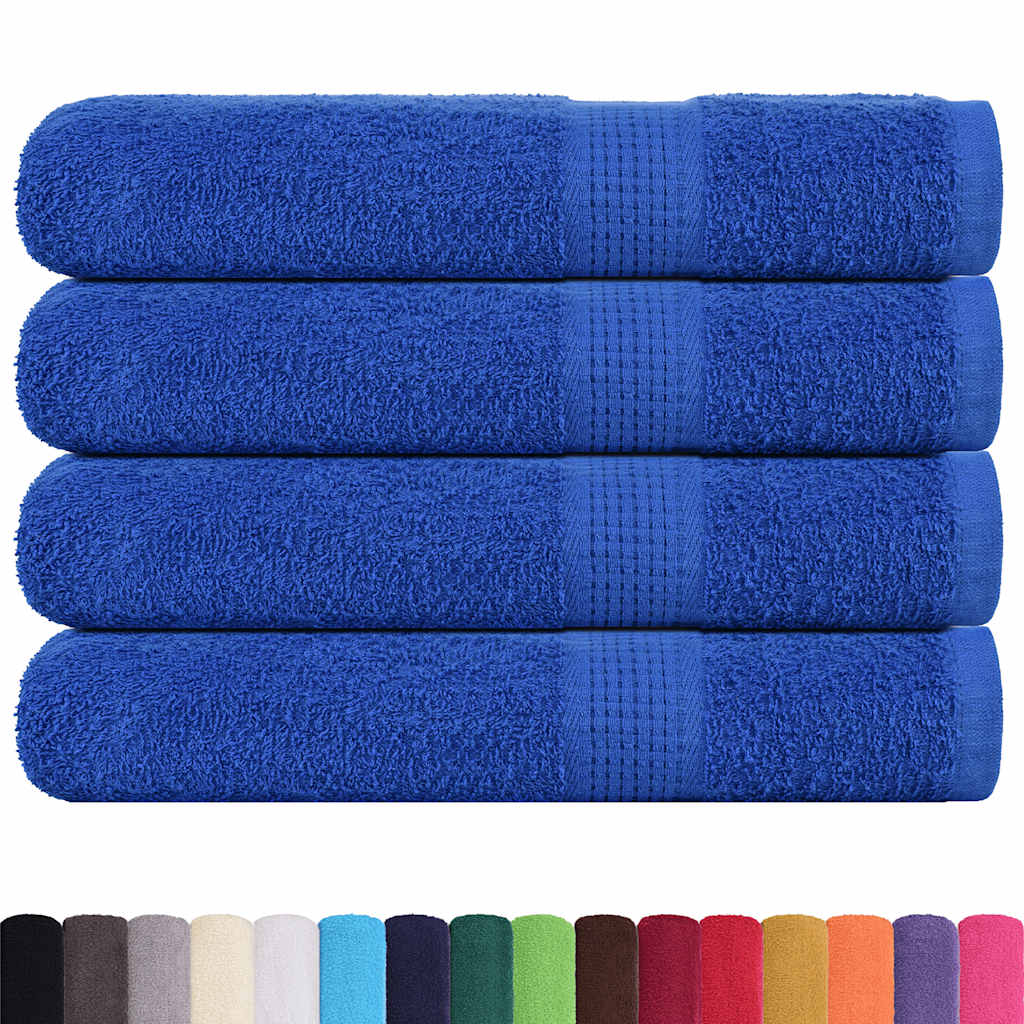 vidaXL Saunahanddoeken 4 st 80x200 cm 360 g/m² 100% katoen blauw afbeelding